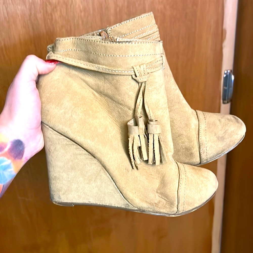 Tan ankle boots used
